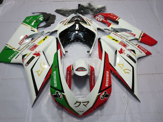 77 Bianco Rosso Verde 07-14 Ducati 848 1098 1198 Carena 77 Bianco Rosso Verde 07-14 Ducati 848 1098 1198 Carena