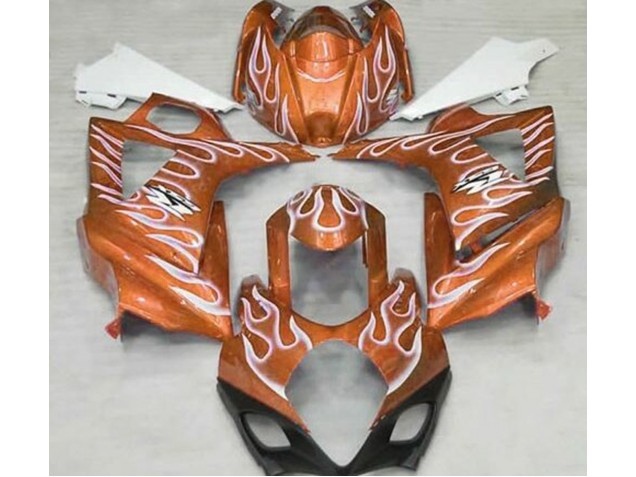 Arancio Lucido & Bianco Fiamma 07-08 GSXR 1000 Carena Arancio Lucido & Bianco Fiamma 07-08 GSXR 1000 Carena