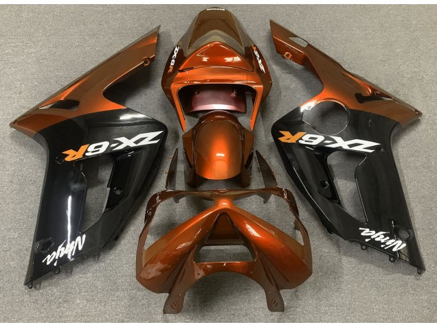 Arancio Lucido & Nero 03-04 ZX6R Carena Arancio Lucido & Nero 03-04 ZX6R Carena