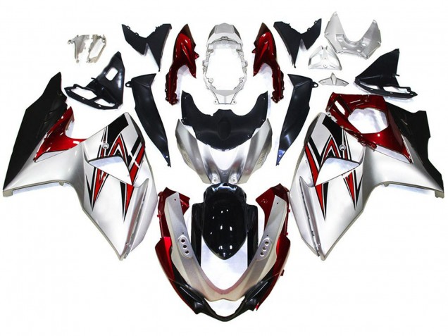 Argento Con Riflessi Rossi 09-16 GSXR 1000 Carena Argento Con Riflessi Rossi 09-16 GSXR 1000 Carena