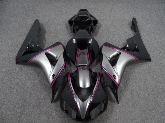 Argento Con Striscia Rosa 06-07 CBR1000RR Carena Argento Con Striscia Rosa 06-07 CBR1000RR Carena