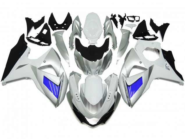 Argento Personalizzato & Bianco Con Nero 09-16 GSXR 1000 Carena Argento Personalizzato & Bianco Con Nero 09-16 GSXR 1000 Carena