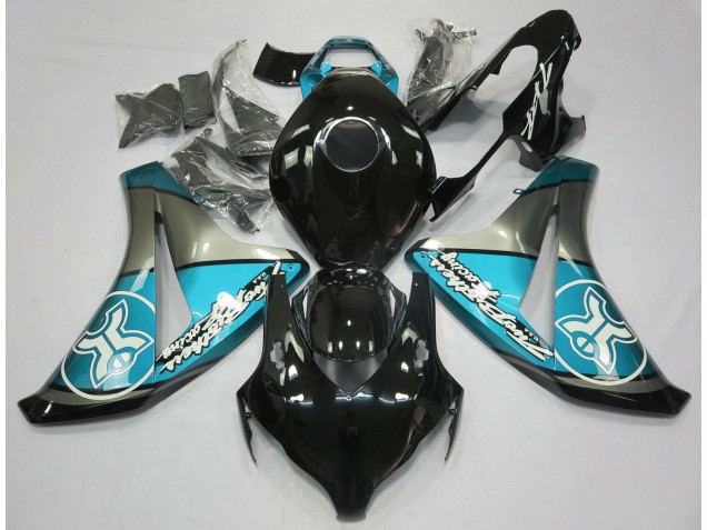Azzurro Su Nero Personalizzato 08-11 CBR1000RR Carena Azzurro Su Nero Personalizzato 08-11 CBR1000RR Carena