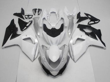 Bianco Lucido & Argento 09-16 GSXR 1000 Carena