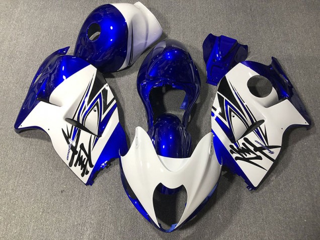 Bianco Lucido & Blu 97-07 GSXR 1300 Carena Bianco Lucido & Blu 97-07 GSXR 1300 Carena