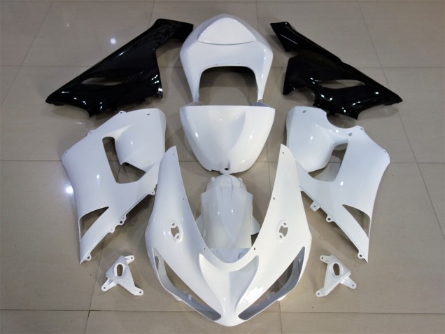 Bianco Lucido & Nero 05-06 ZX6R Carena Bianco Lucido & Nero 05-06 ZX6R Carena