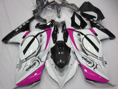 Bianco Lucido & Rosa 13-18 Ninja 300 Carena