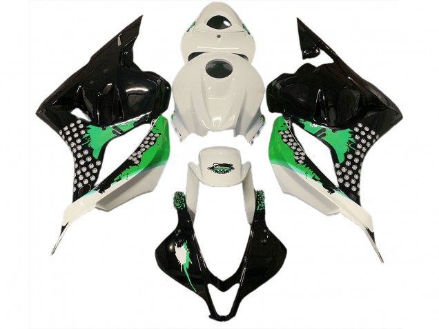 Bianco Lucido & Schizzi Verdi 09-12 CBR600RR Carena Bianco Lucido & Schizzi Verdi 09-12 CBR600RR Carena