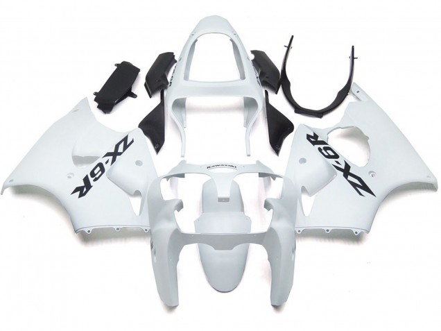Bianco Lucido Semplice Con Logo 00-02 ZX6R Carena Bianco Lucido Semplice Con Logo 00-02 ZX6R Carena