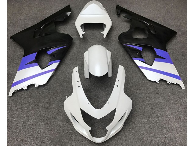 Bianco Opaco & Blu 04-05 GSXR 600-750 Carena