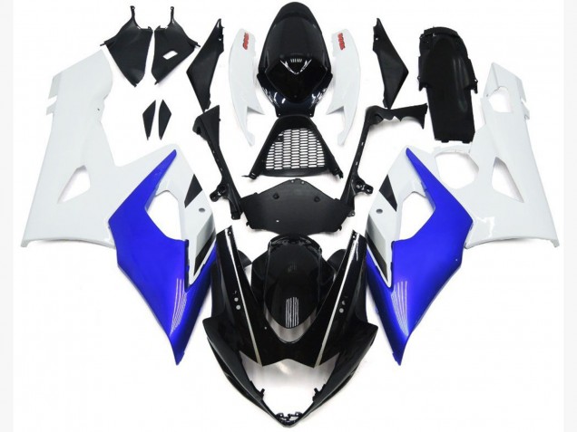 Blu Lucido & Bianco Lucido 05-06 GSXR 1000 Carena Blu Lucido & Bianco Lucido 05-06 GSXR 1000 Carena