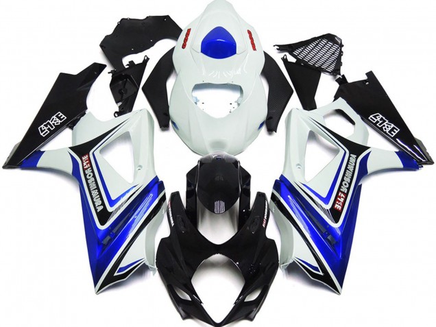 Blu Lucido Con Stile OEM Bianco & Nero 07-08 GSXR 1000 Carena Blu Lucido Con Stile OEM Bianco & Nero 07-08 GSXR 1000 Carena