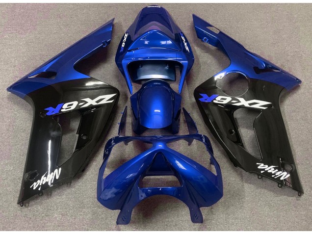 Blu Lucido & Nero 03-04 ZX6R Carena Blu Lucido & Nero 03-04 ZX6R Carena