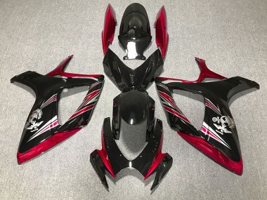 Design Rosso Lucido & Nero 06-07 GSXR 600-750 Carena