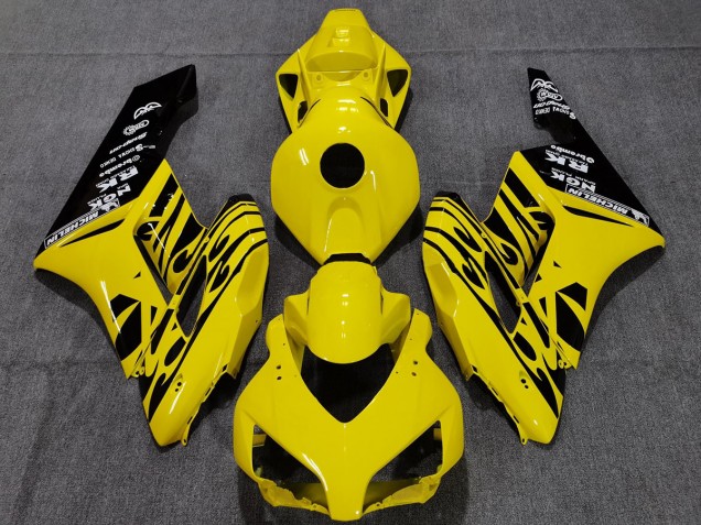 Jaune Noir Flamme 04-05 CBR1000RR Carena Jaune Noir Flamme 04-05 CBR1000RR Carena