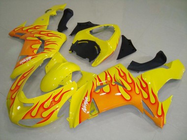 Jaune Orange Flamme 06-07 ZX10R Carena