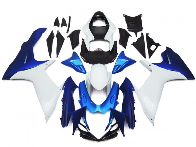 Kit Stile Semplice Bianco & Blu 11-24 GSXR 600-750 Carena Kit Stile Semplice Bianco & Blu 11-24 GSXR 600-750 Carena