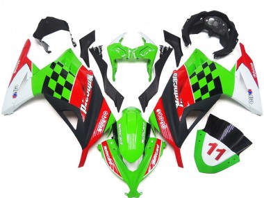 Lucido A Quadri Rosso & Nero 13-18 Ninja 300 Carena