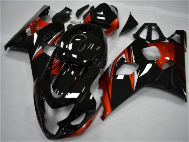 Carena Moto Suzuki GSXR 600/750 2004-2005 - Nero Lucido Rosso Banda