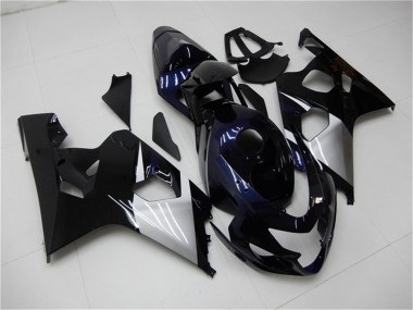 Carena Moto Suzuki GSXR 600/750 2004-2005 - Nero Lucido Argento Blu