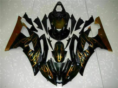 Carena Moto Yamaha YZF R6 2008-2016 - Nero Lucido Oro Fiamma