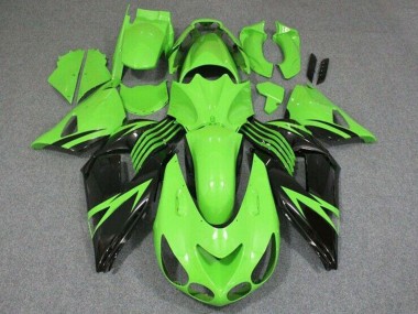 Carena Moto Kawasaki ZX14R ZZR1400 2006-2011 - Verde Nero Lucido