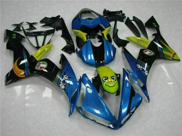 Carena Moto Yamaha YZF R1 2004-2006 - Blu Giallo Squalo