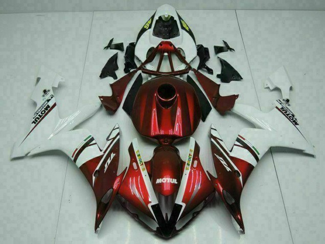 Carena Moto Yamaha YZF R1 2004-2006 - Bianco Rosso Giallo Motul 46