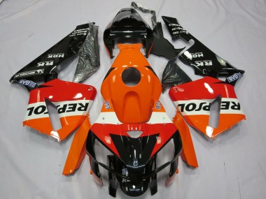 Carena Moto Honda CBR600RR 2005-2006 - Arancia Bianco Rosso Nero Lucido Repsol