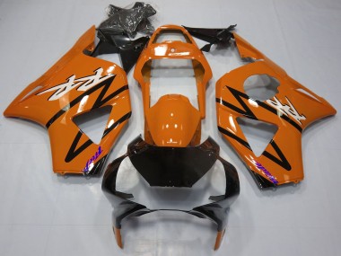 Carene Moto Honda CBR954RR 2002-2003 - Arancione Scuro Nero Lucido