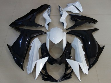 Carene Moto Suzuki GSXR 600 / GSXR 750 2011-2024 - Bianco Nero Lucido