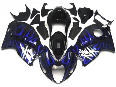 Carene Moto Suzuki GSXR 1300 1996-2007 - Nero Lucido Blu Profondo Fiamma
