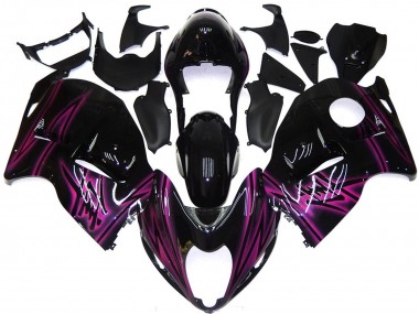 Carene Moto Suzuki GSXR 1300 1996-2007 - Nero Lucido Viola Fiamma