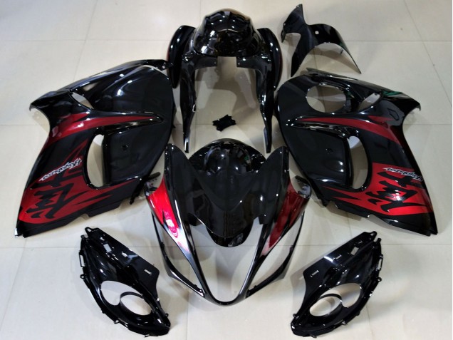 Carene Moto Suzuki GSXR 1300 2008-2020 - Nero Lucido Caramella Rosso
