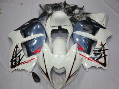 Carene Moto Suzuki GSXR 1300 1996-2007 - Bianco Blu Polveroso