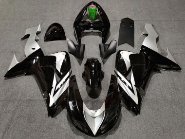 Carene Moto Kawasaki ZX10R 2006-2007 - Nero Lucido Argento