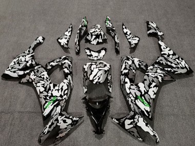 Carene Moto Kawasaki ZX10R 2008-2010 - Camouflage Verde Decals