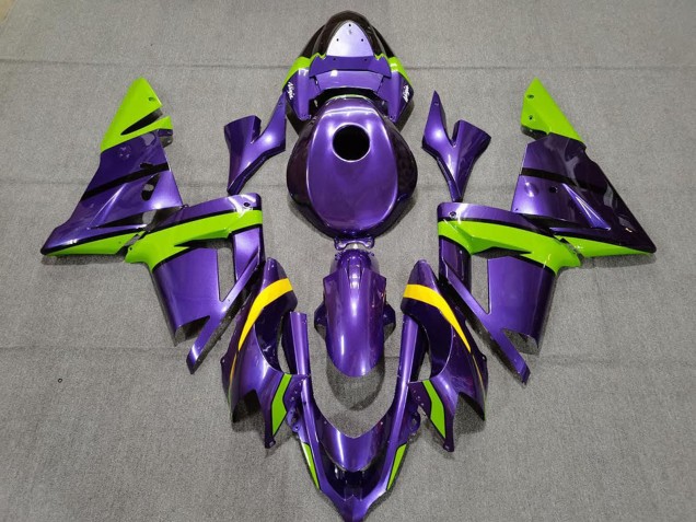 Carene Moto Kawasaki ZX10R 2004-2005 - Viola Verde Giallo