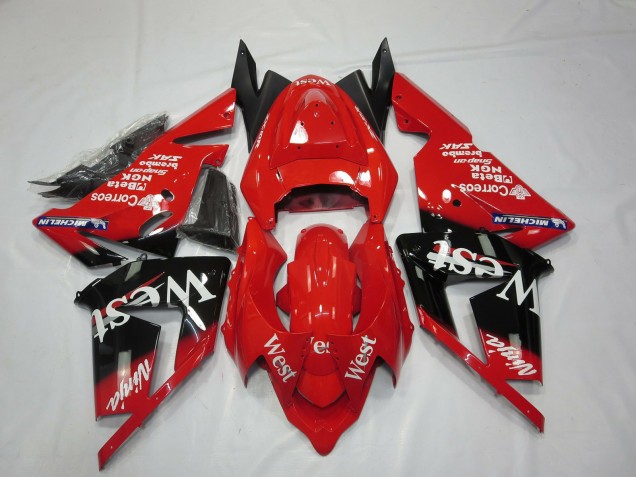 Carene Moto Kawasaki ZX10R 2004-2005 - Rosso West
