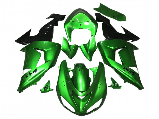 Carene Moto Kawasaki ZX10R 2006-2007 - Verde Nero Lucido