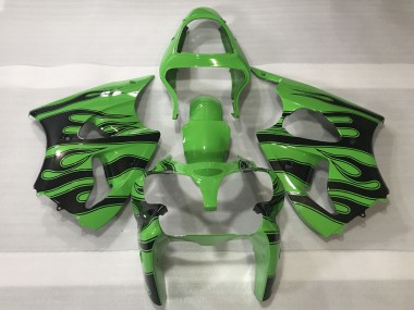 Carene Moto Kawasaki ZX6R 2000-2002 - Verde Nero Fiamma