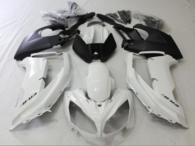 Carena Moto Kawasaki Ninja ER6F 2012-2014 - Lucido Bianco Nero Opaco