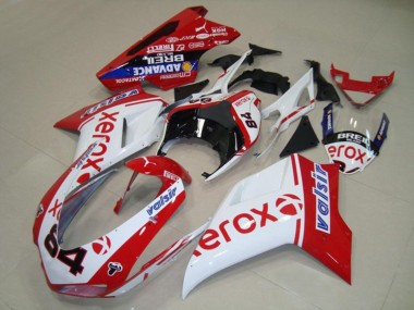 Carene Moto Ducati 848 1098 1198 2007-2014 - Bianco Rosso Blu Nero Lucido Valsir Xerox 84