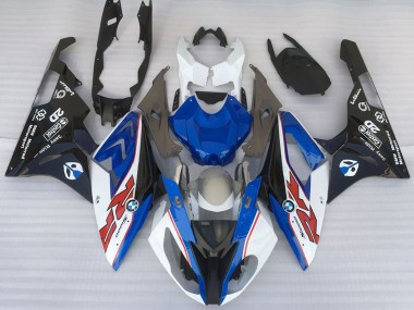 Carene Moto BMW S1000RR 2015-2016 - Bianco Blu Nero Opaco OEM Stile