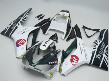 Carene Moto Triumph Daytona 675 2009-2012 - Bianco Nero Lucido HPi