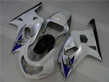 Carena Moto Suzuki GSXR 600/750 2001-2003 - Bianco Argento Blu Nero