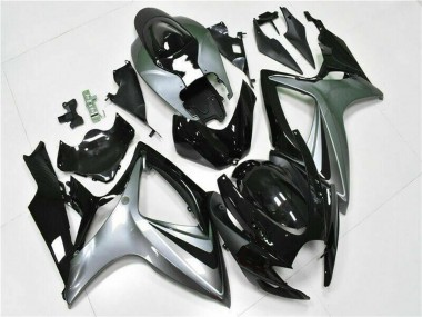 Carena Moto Suzuki GSXR 600/750 2006-2007 - Argento Nero Lucido
