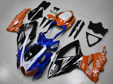 Carena Moto Suzuki GSXR 600/750 2008-2010 - Arancia Blu Bianco Nero Lucido