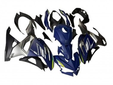 Carena Moto Kawasaki Ninja 500 EX500R 2024-2025 - Blu Bianco Giallo Argento Nero