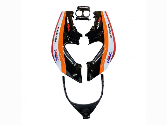 Carena Moto Honda CBR400RR NC23 1987-1989 - Arancia Bianco Rosso Nero Lucido Repsol HRC